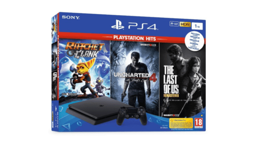 ps4 slim 1tb + ratchet & clank, uncharted 4, the last of us