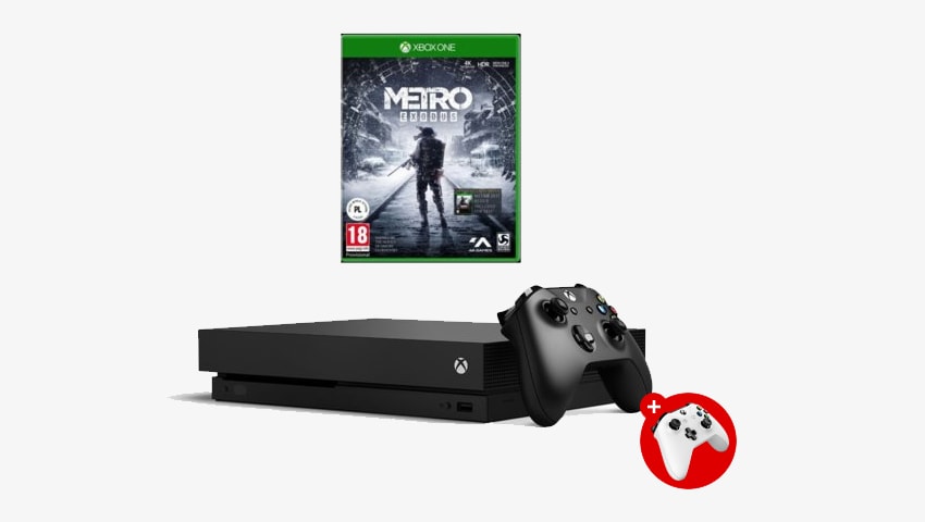 Zestaw Xbox One X + Metro Exodus + Dodatkowy pad